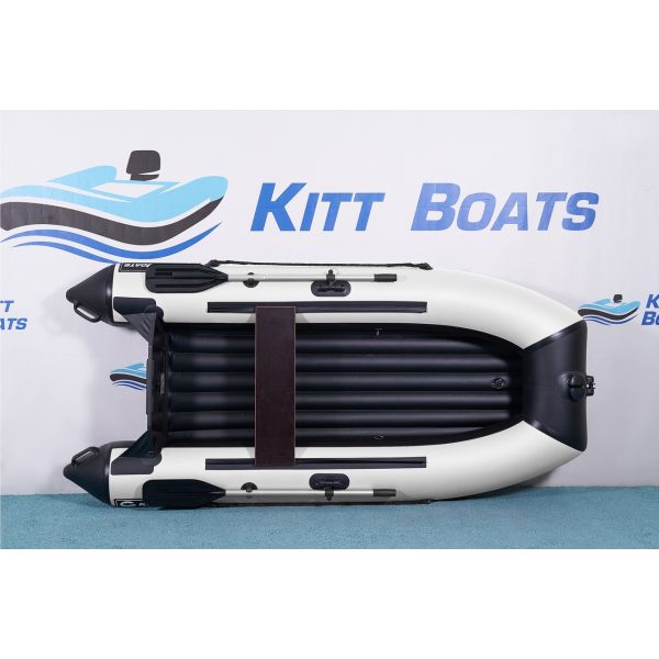 Лодка моторная килевая Kitt Boats 270 НДНД бело-черный